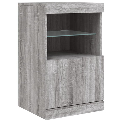 Skjenk Sonoma Grå med LED-lys 41x37x67 cm