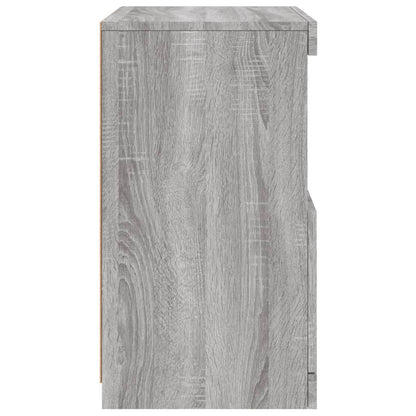 Skjenk Sonoma Grå med LED-lys 41x37x67 cm
