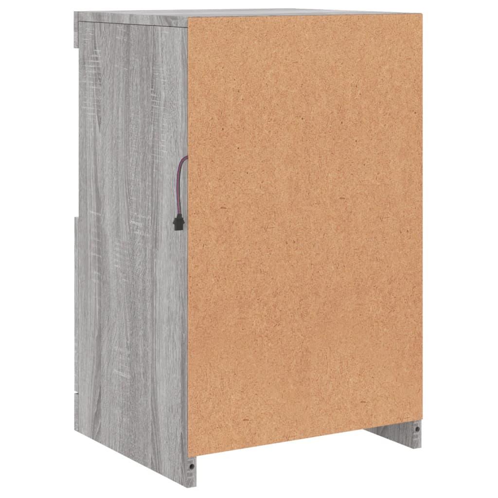 Skjenk Sonoma Grå med LED-lys 41x37x67 cm