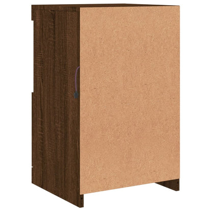 Skjenk Brun Eik med LED-lys 41x37x67 cm