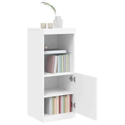 Skjenk Hvit med LED-lys 41x37x100 cm