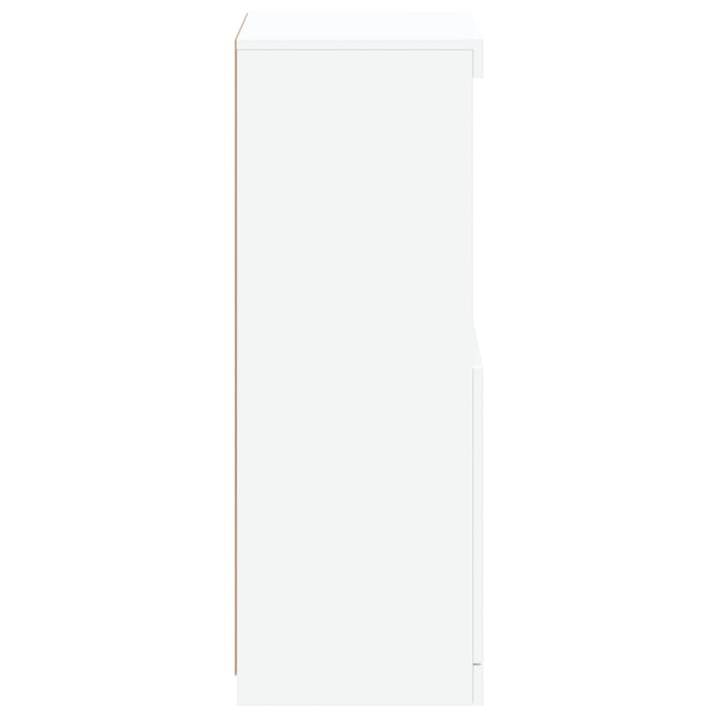 Skjenk Hvit med LED-lys 41x37x100 cm