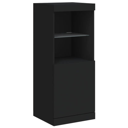Skjenk Svart med LED-lys 41x37x100 cm