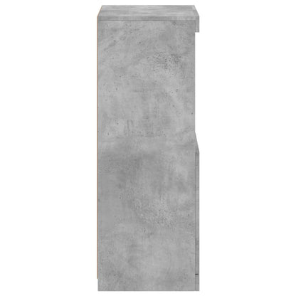 Skjenk Betonggrå med LED-lys 41x37x100 cm