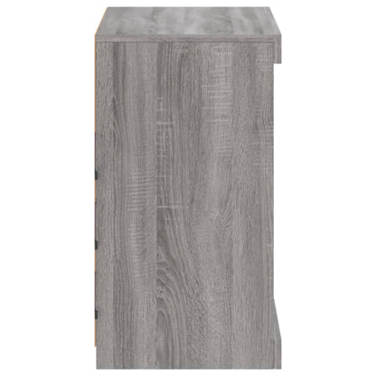 Skjenk Sonoma Grå med LED-lys 60,5x37x67 cm
