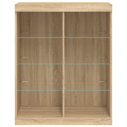 Skjenk Sonoma Eik med LED-lys 81x37x100 cm