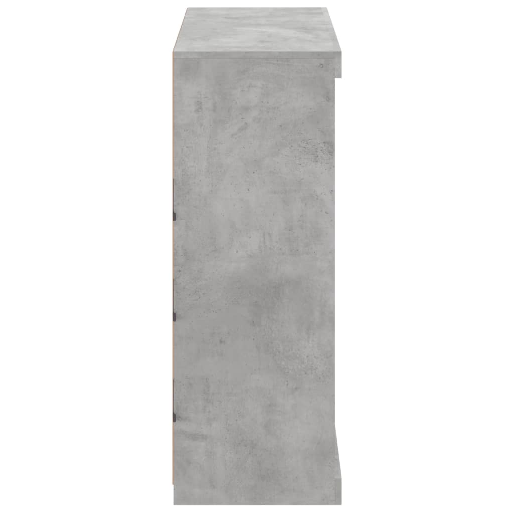 Skjenk Betonggrå med LED-lys 81x37x100 cm
