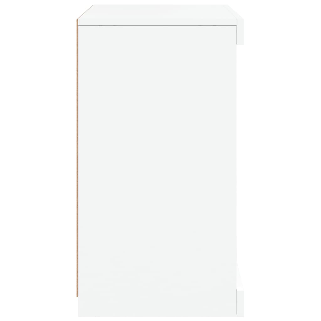 Skjenk Hvit med LED-lys 41x37x67 cm