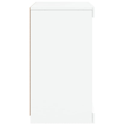 Skjenk Hvit med LED-lys 41x37x67 cm