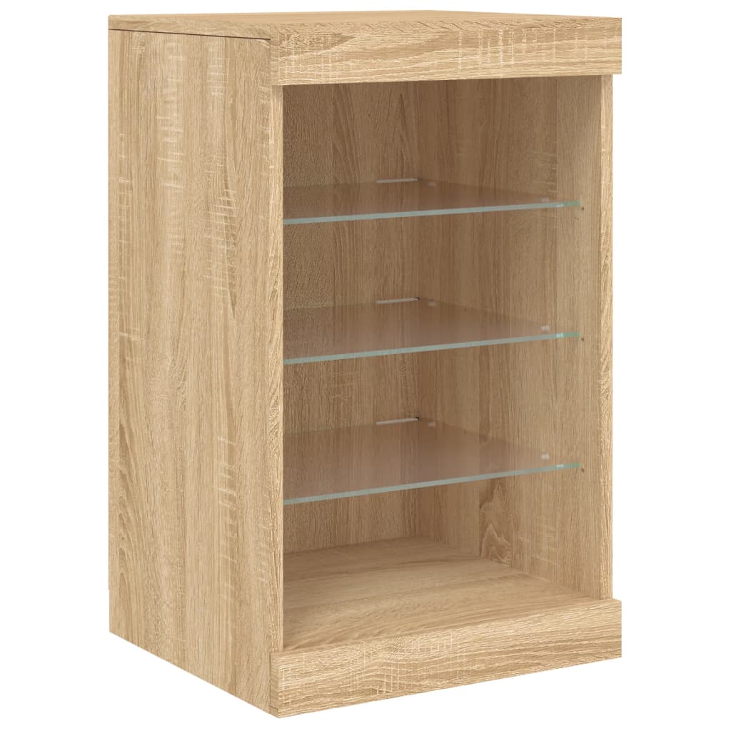 Skjenk Sonoma Eik med LED-lys 41x37x67 cm