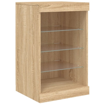 Skjenk Sonoma Eik med LED-lys 41x37x67 cm