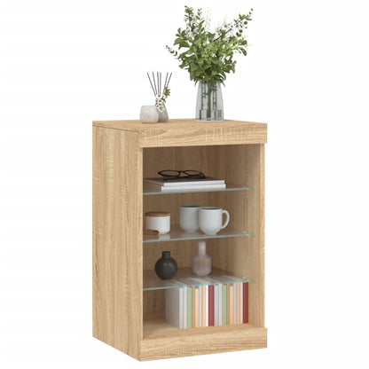 Skjenk Sonoma Eik med LED-lys 41x37x67 cm