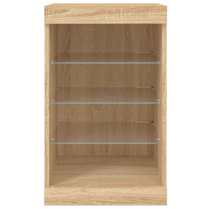 Skjenk Sonoma Eik med LED-lys 41x37x67 cm