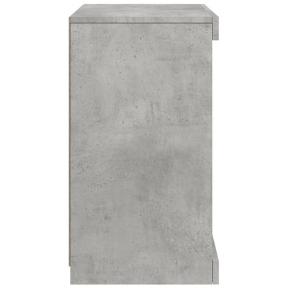 Skjenk Betonggrå med LED-lys 41x37x67 cm