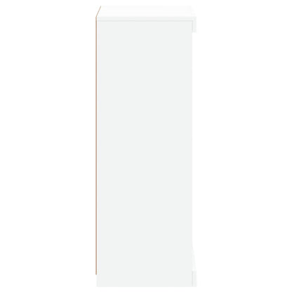 Skjenk Hvit med LED-lys 41x37x100 cm