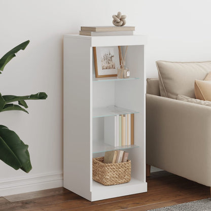 Skjenk Hvit med LED-lys 41x37x100 cm