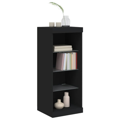 Skjenk Svart med LED-lys 41x37x100 cm