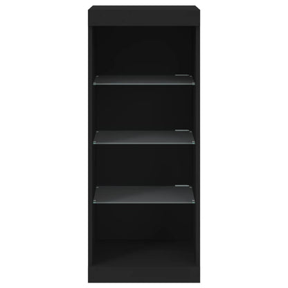 Skjenk Svart med LED-lys 41x37x100 cm