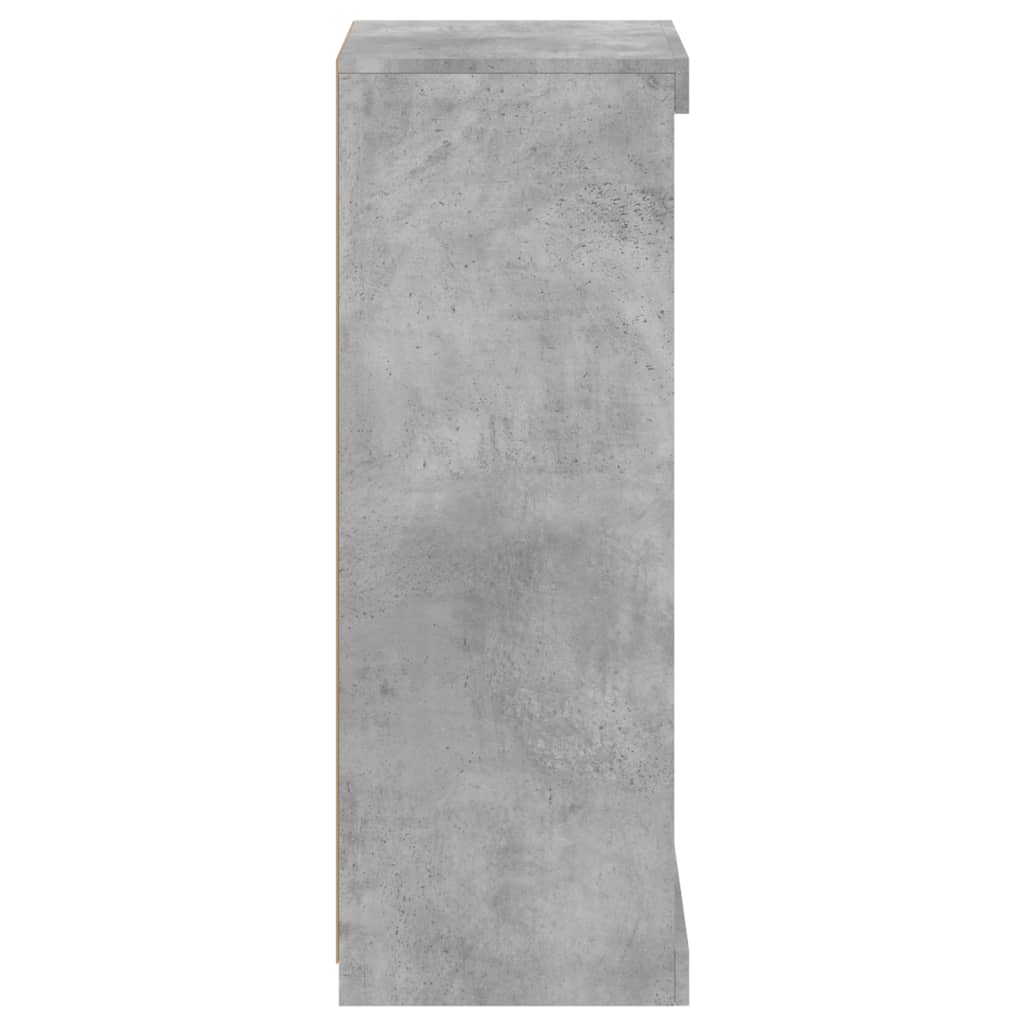 Skjenk Betonggrå med LED-lys 41x37x100 cm