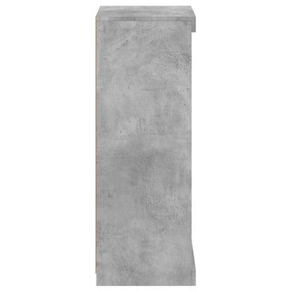 Skjenk Betonggrå med LED-lys 41x37x100 cm