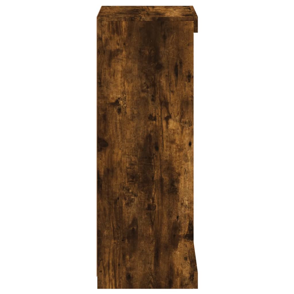 Skjenk Røyk Eik med LED-lys 41x37x100 cm