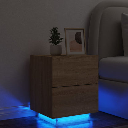 Nattbord Sengbord Sonoma Eik med LED