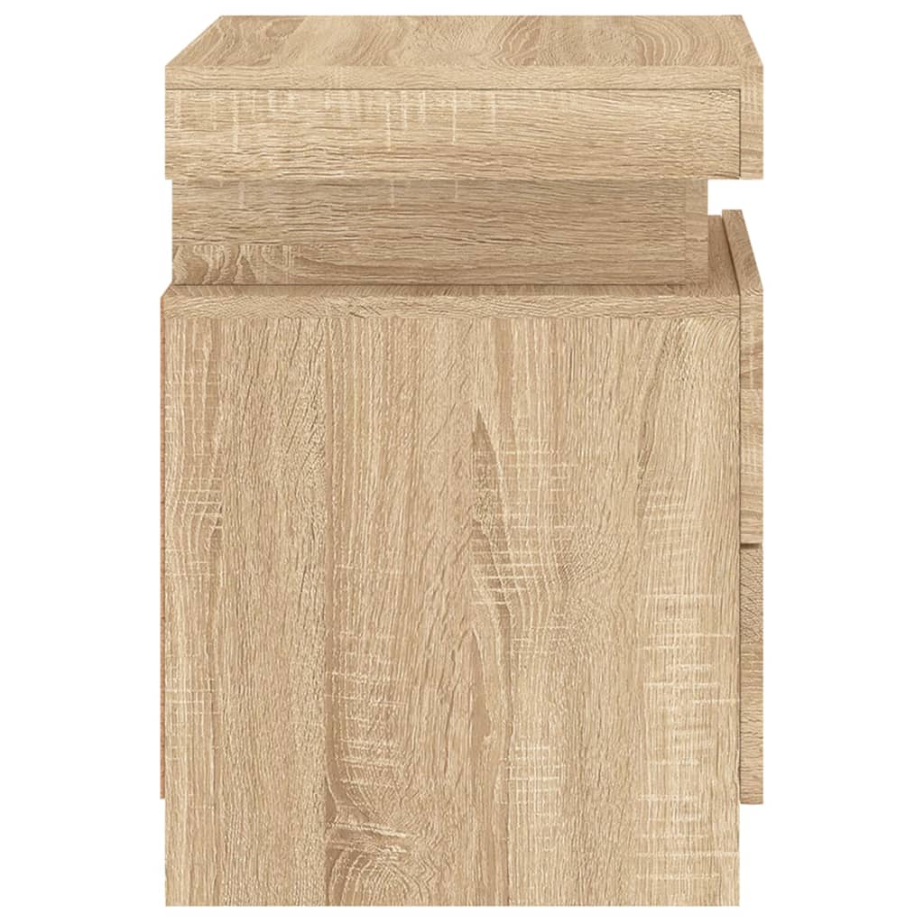 Nattbord Sengbord Sonoma Eik LED 35x39x55 cm