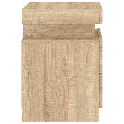 Nattbord Sengbord Sonoma Eik LED 35x39x55 cm