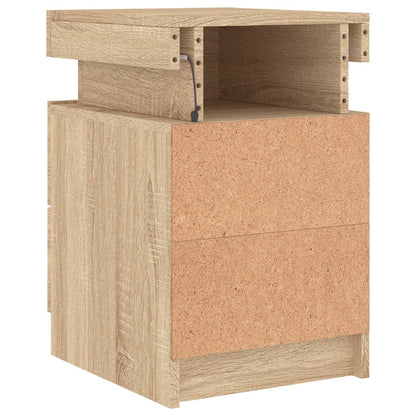 Nattbord Sengbord Sonoma Eik LED 35x39x55 cm