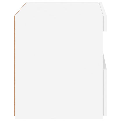 Nattbord Sengbord Hvit med LED 50x40x45 cm