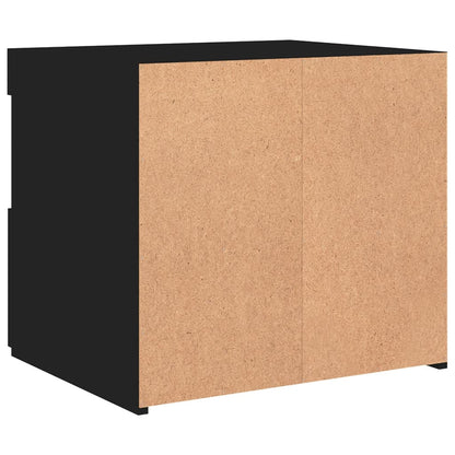 Nattbord Sengbord Svart med LED 50x40x45 cm