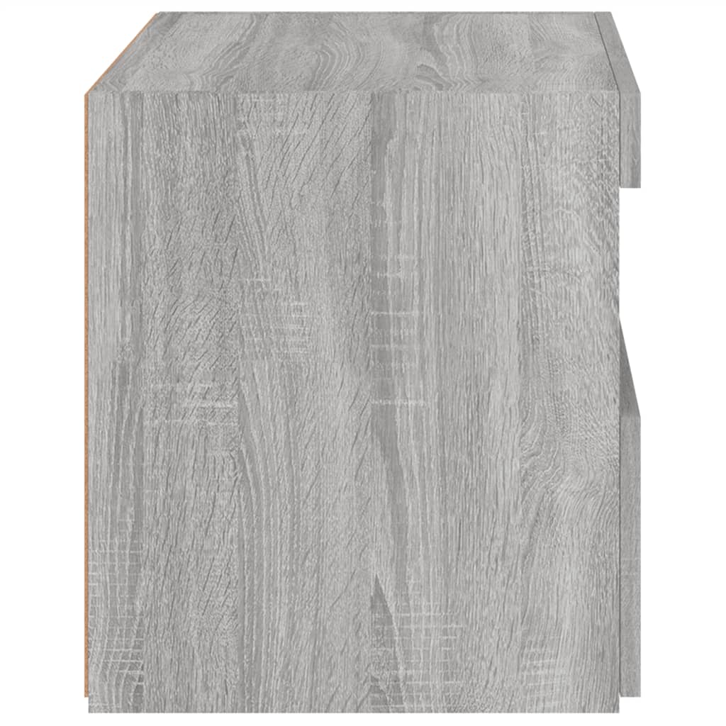 Nattbord Sengbord Sonoma Grå med LED 50x40x45 cm