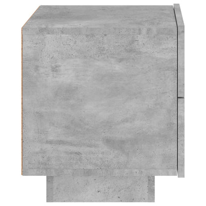 Nattbord Sengbord Betonggrå med LED 70x36x40,5 cm