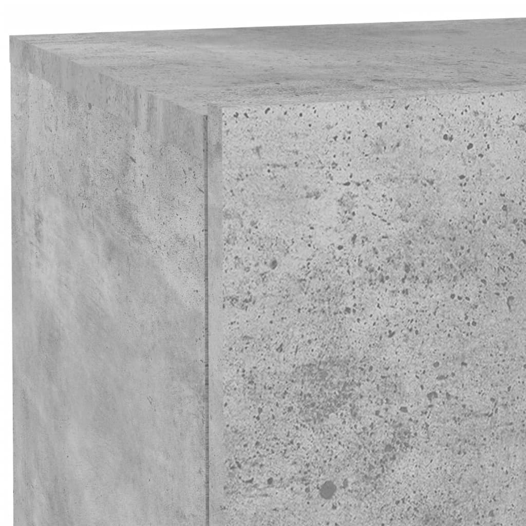 Nattbord Sengbord Betonggrå med LED 70x36x40,5 cm