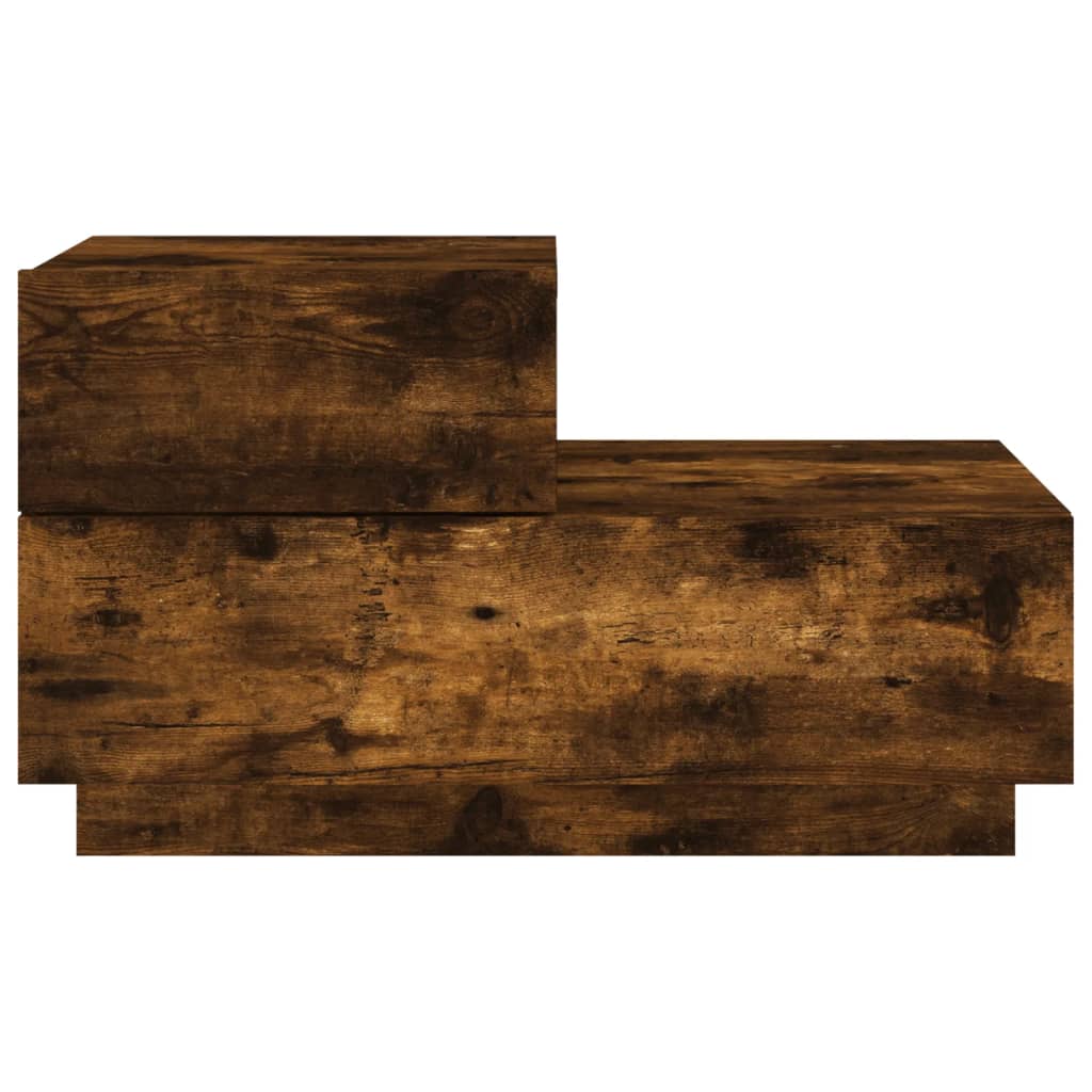 Nattbord Sengbord Røkt Eik med LED 70x36x40,5 cm