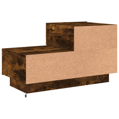 Nattbord Sengbord Røkt Eik med LED 70x36x40,5 cm
