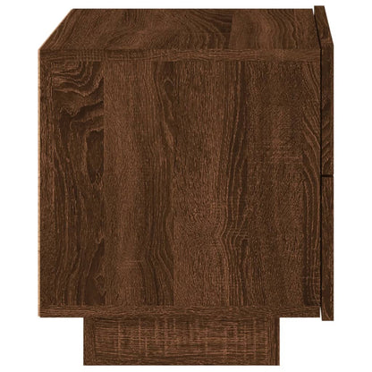 Nattbord Sengbord Brun Eik med LED 70x36x40,5 cm