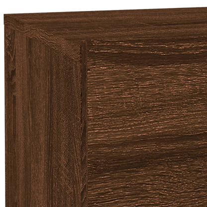 Nattbord Sengbord Brun Eik med LED 70x36x40,5 cm