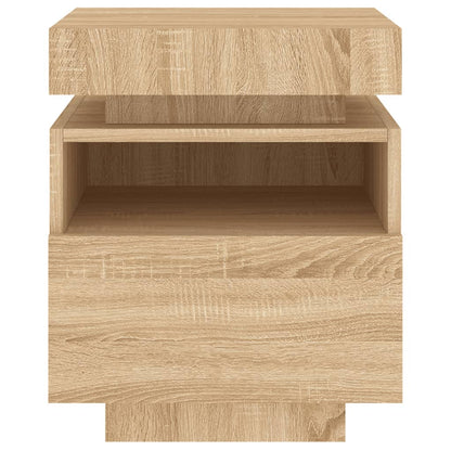 Nattbord Sengbord Sonoma Eik med LED 40x39x48,5 cm