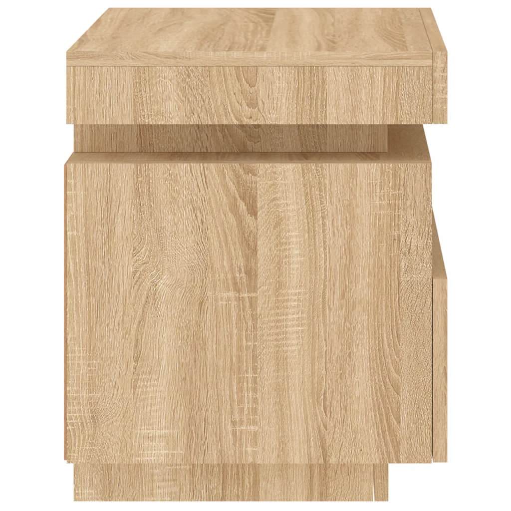 Nattbord Sengbord Sonoma Eik med LED 40x39x48,5 cm