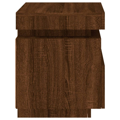 Nattbord Sengbord Brun Eik med LED 40x39x48,5 cm