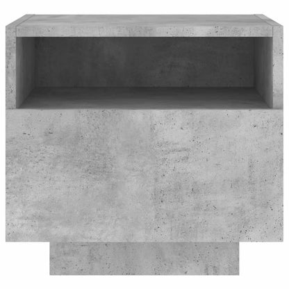 Nattbord Sengbord Betonggrå med LED 40x39x37 cm