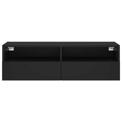 TV-Møbel Svart Vegghengt TV-benk 100x30x30 cm