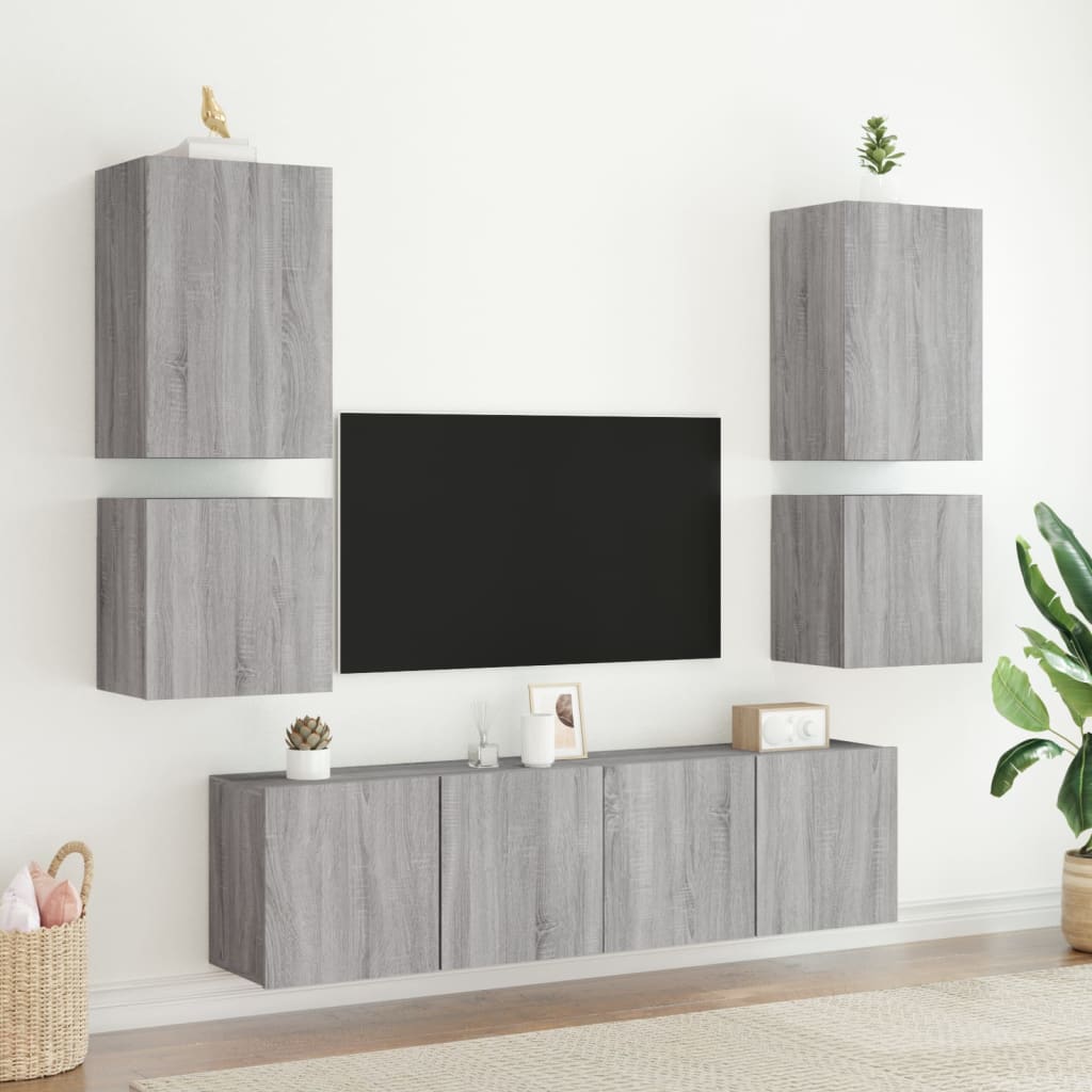 TV-Møbel Sonoma Grå Tv-benker 2 stk 40,5x30x40