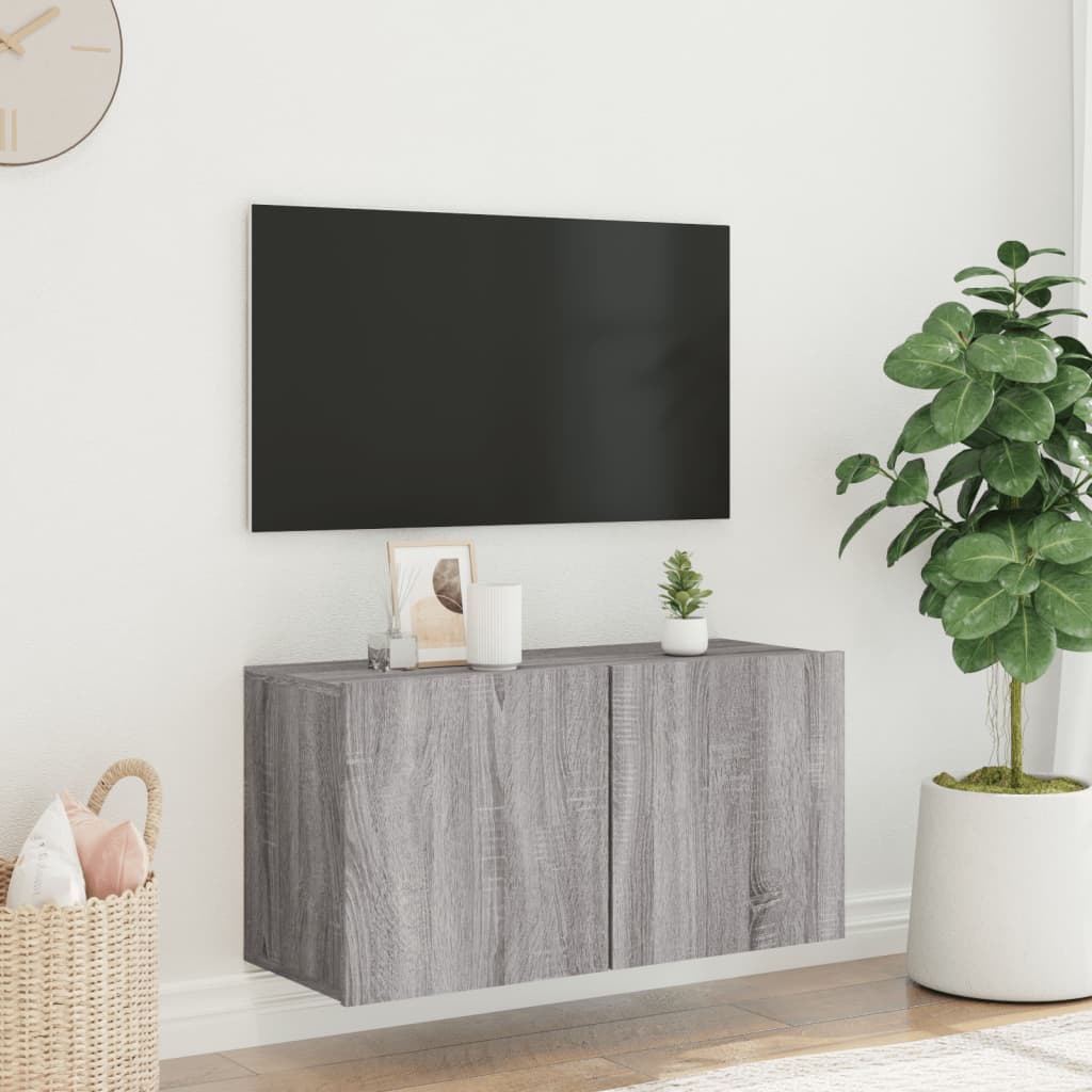 TV-Møbel Sonoma Grå Tv-benk 80x30x41 cm