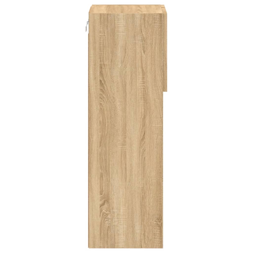 TV-Møbel Sonoma Eik TV-benk med LED-lys 30,5x30x90 cm