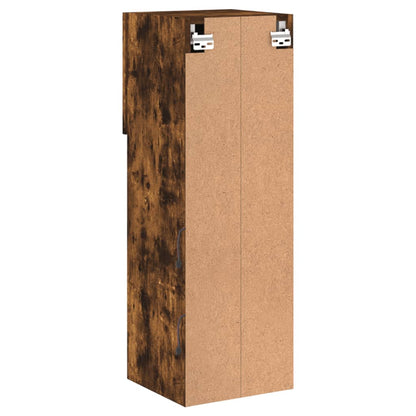 TV-benker med LED-lys 2 stk røkt eik 30,5x30x90 cm