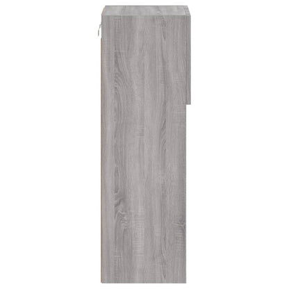 TV-Møbel Sonoma Grå TV-benk med LED-lys 30,5x30x90 cm