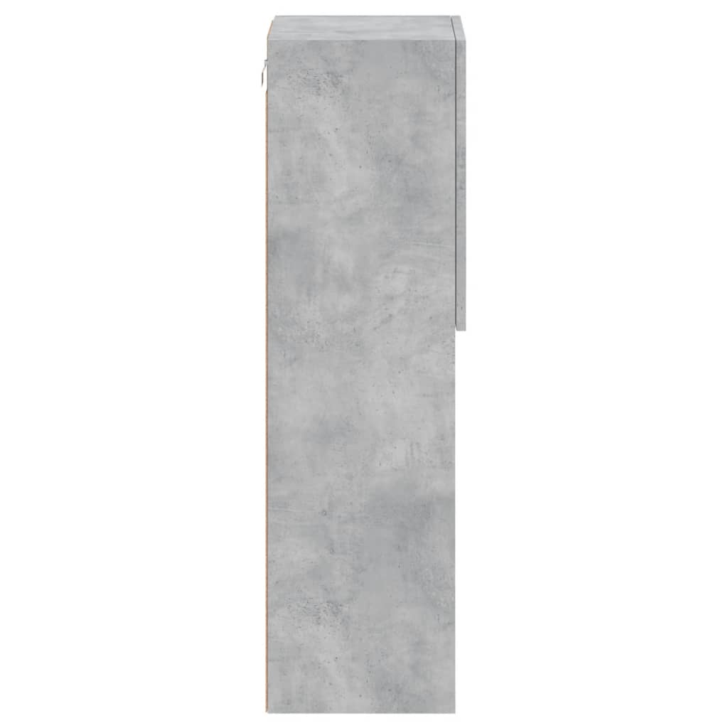 TV-Møbel Betonggrå TV-benk med LED-lys 30,5x30x102 cm