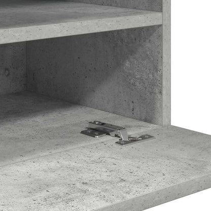 Vegghengte skap med LED-lys for TV 2 stk betonggrå 40x30x60,5 cm